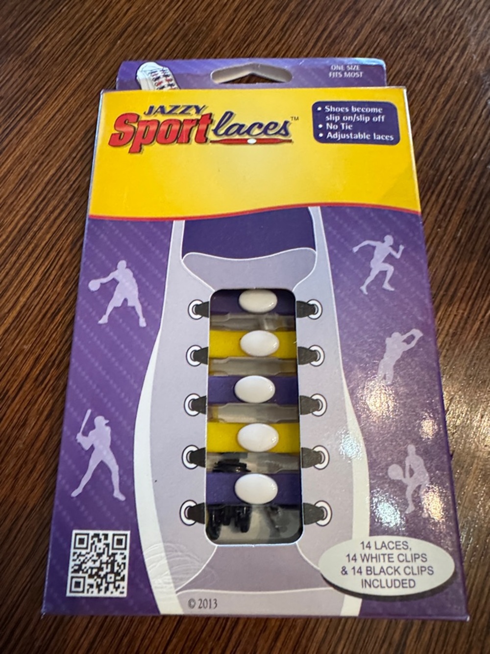 Adjustable No-Tie Shoelaces - Purple/Yellow
